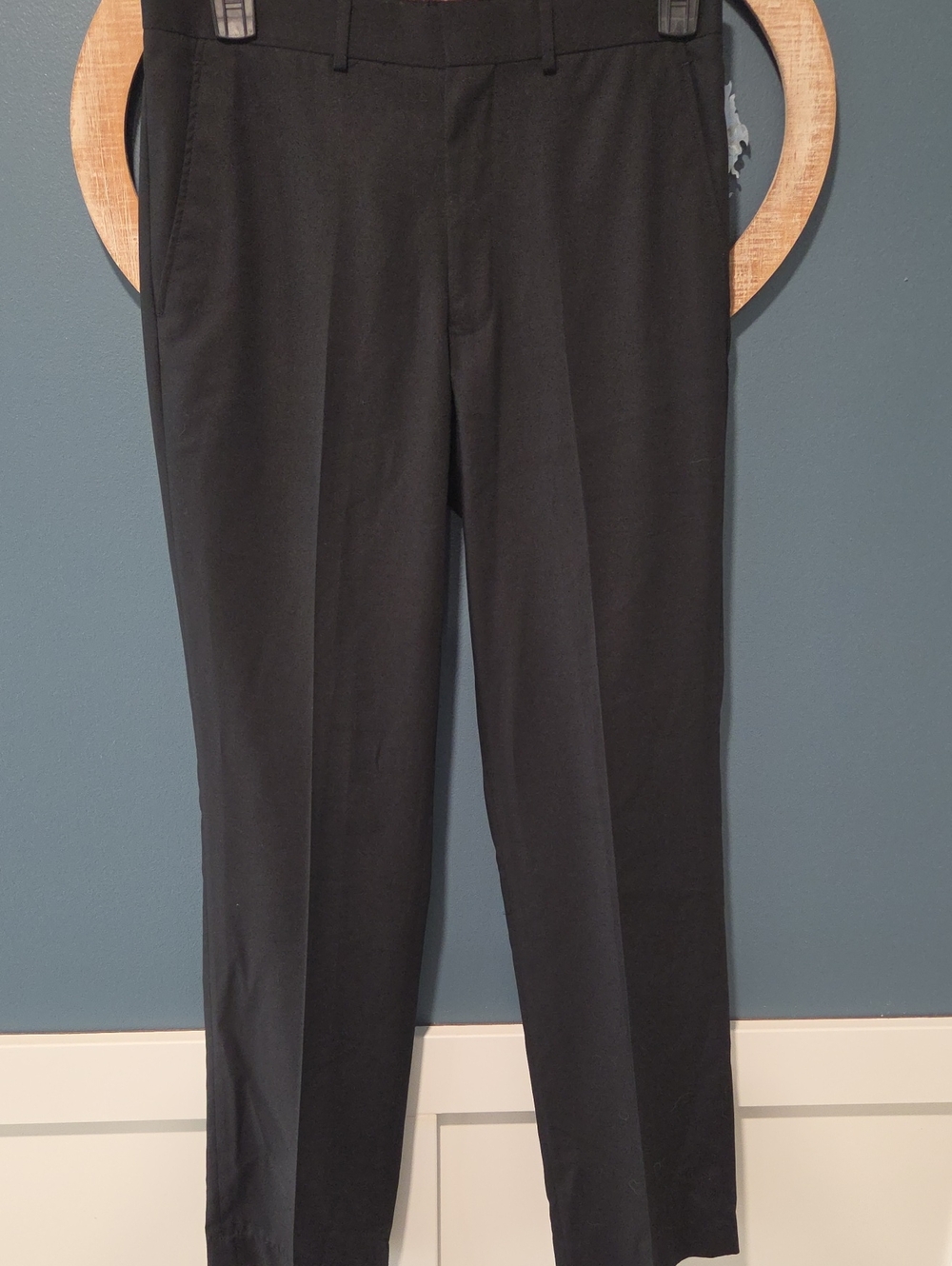 Men's Billy London Classic Black Dress Pants - Professional Fit 32x34